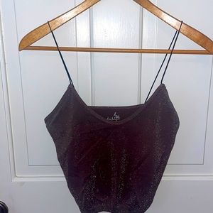 Free People sparkly skinny strap Cami